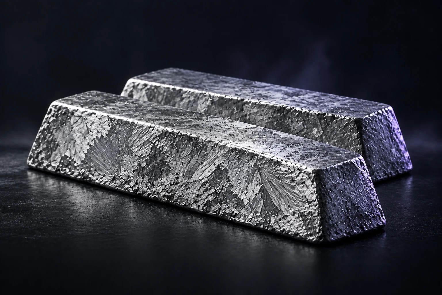 Cast antimony ingots concept image