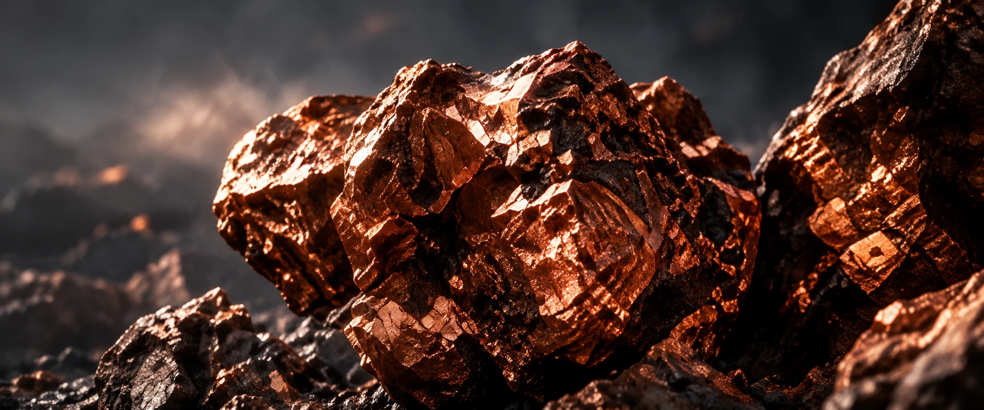 Copper ore concept image